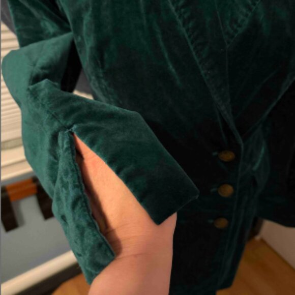 Maeve Teal Velvet Blazer Dress - 14 - Picture 8 of 9